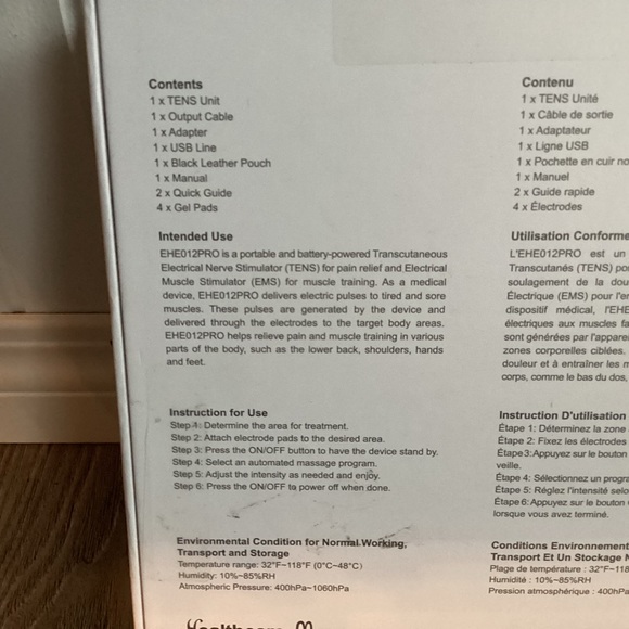 Easy@Home Professional Grade TENS Unit Pulse Muscle Stimulator Massager - Picture 8 of 12